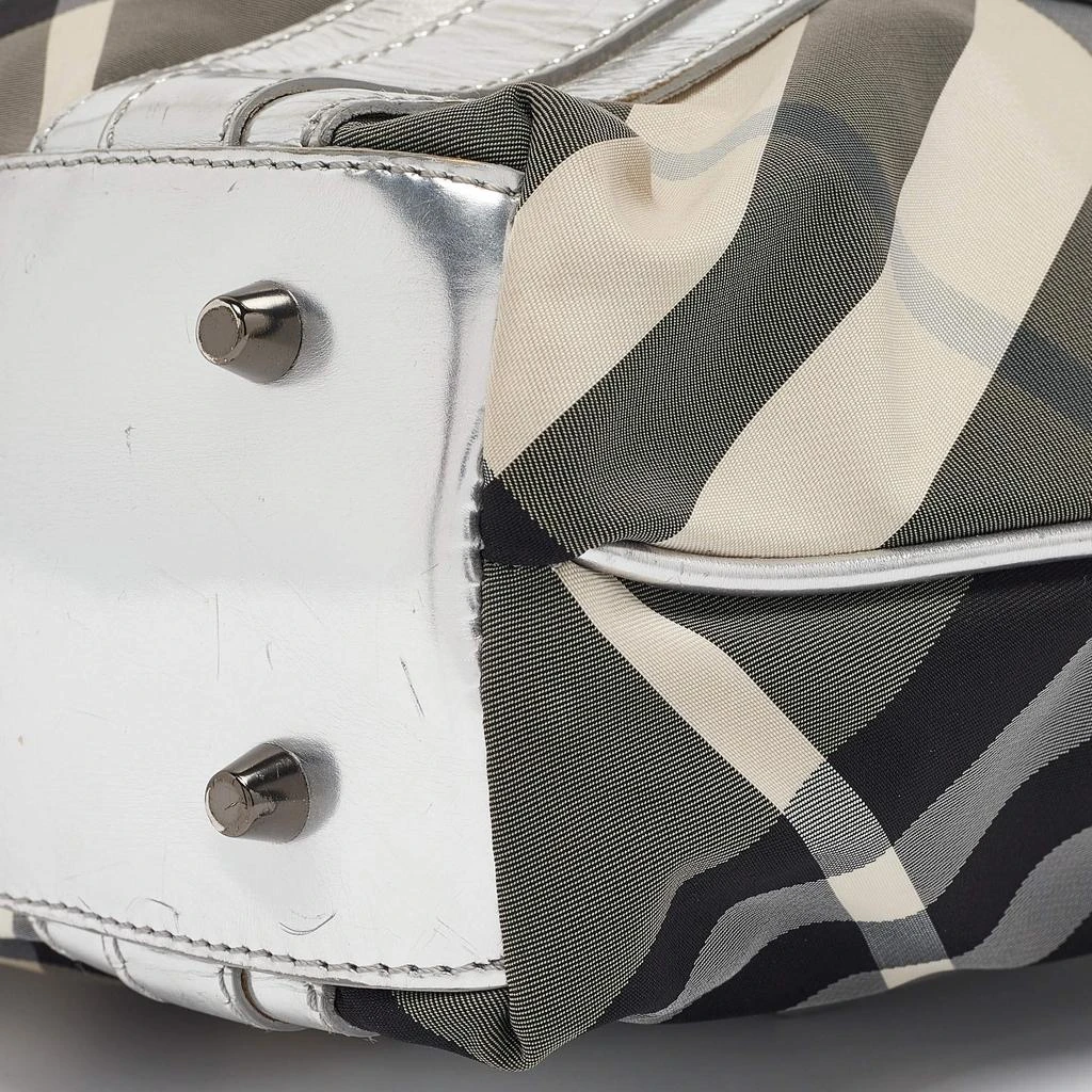 Burberry Burberry Silver Beat Check Nylon Victoria Tote 16