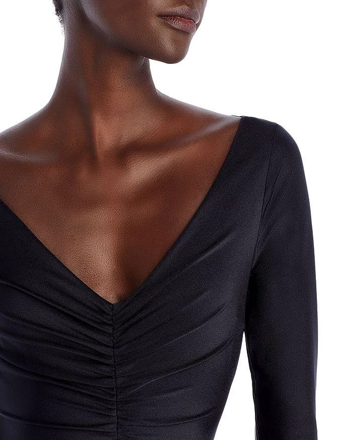 Chiara Boni Ruched Front Three Quarter Sleeve Gown 2