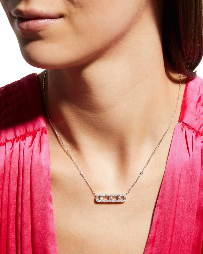 Messika Move Diamond 18K White Gold Pave Necklace 2