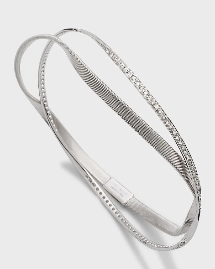 Marco Bicego Marrakech 18K White Gold Two-Strand Diamond Bracelet 3