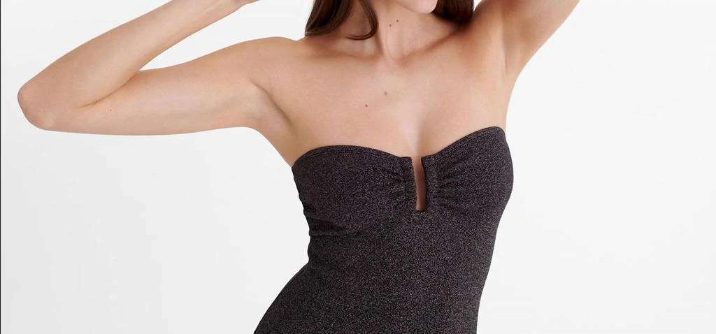 ERES Scintillant Bustier One Piece In Noir Lurex 3