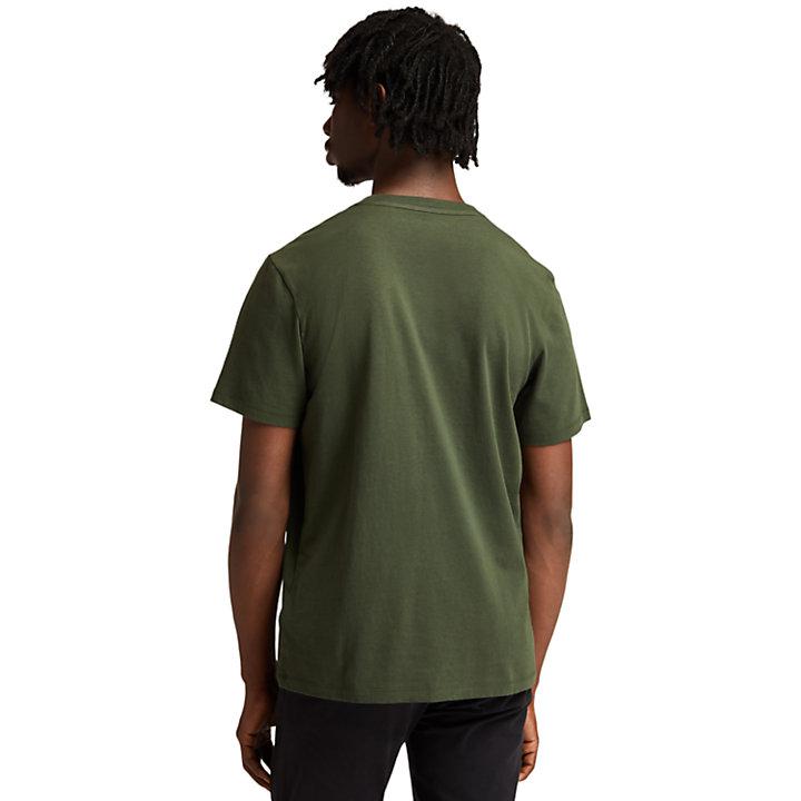 Timberland Camo Logo T-Shirt for Men in Dark Green