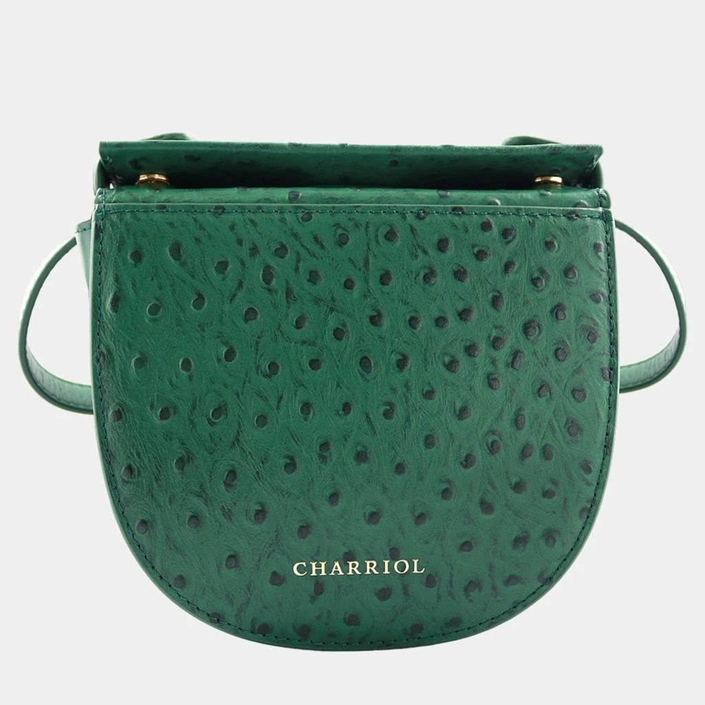 Charriol Charriol Green Leather Passion Ostrich Crossbody 1
