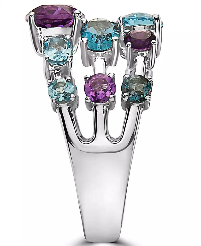 Effy EFFY® Multi-Gemstone Triple Row Statement Ring (3-3/4 ct. t.w.) in Sterling Silver 4