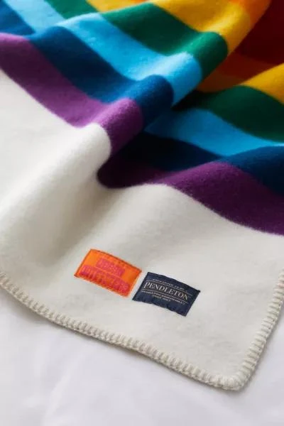Pendleton Pendleton UO Exclusive Rainbow Wool Bed Blanket 4