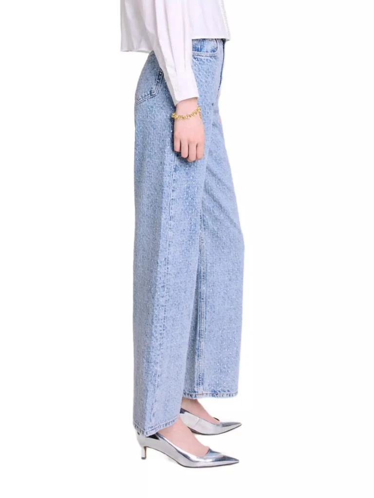 Maje Rhinestone Baggy Jeans 3