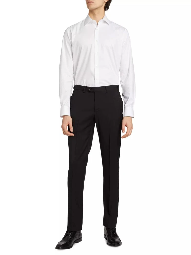Emporio Armani Wool Crease-Front Trousers 2