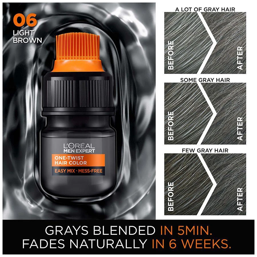 L'Oreal Paris Men's Expert Easy Apply One-Twist Permanent Men's Hair Color, Gray Coverage 3