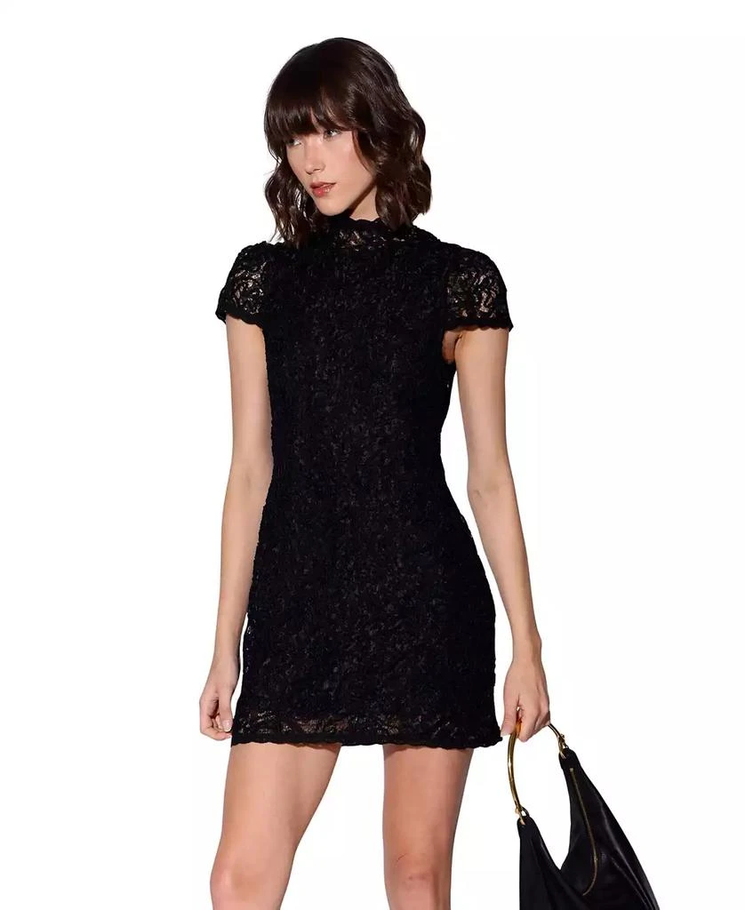Walter Baker Women's Ariana Lace Mock Neck Mini Dress - Dresses & Skirts -  Free Shipping - BeyondStyle