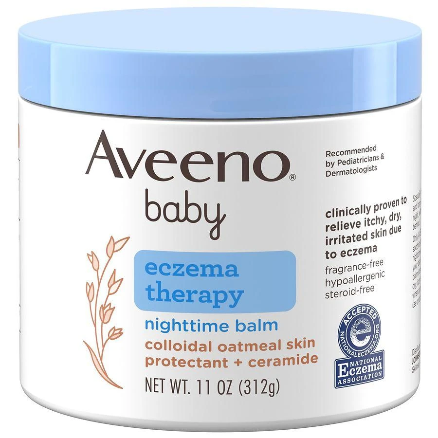 Aveeno Baby Eczema Therapy Nighttime Balm, Colloidal Oatmeal Fragrance-Free 1