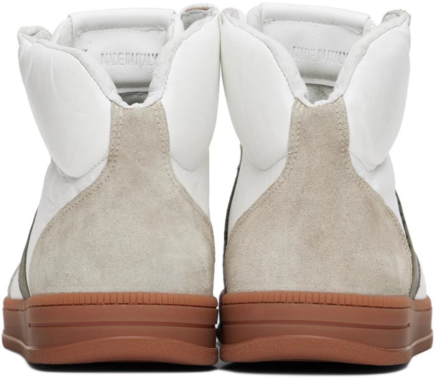 Rhude White & Gray Paneled Sneakers 2
