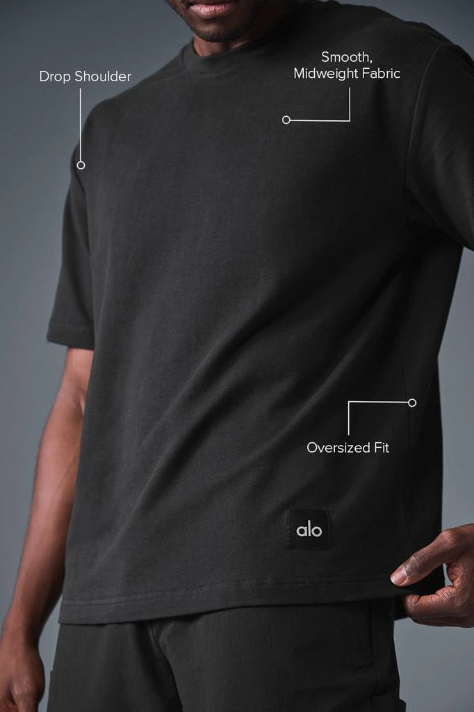 Alo Double Take Short Sleeve - Black 2