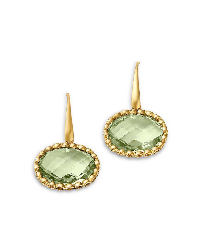 Bloomingdale
s Fine Collection Prasiolite Oval  Drop Earrings in 14K Yellow Gold