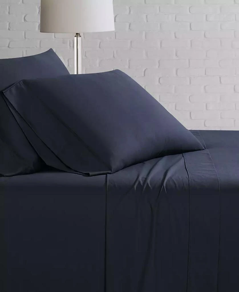 Brooklyn Loom Solid Cotton Percale 4-Pc. Sheet Set, Full 2