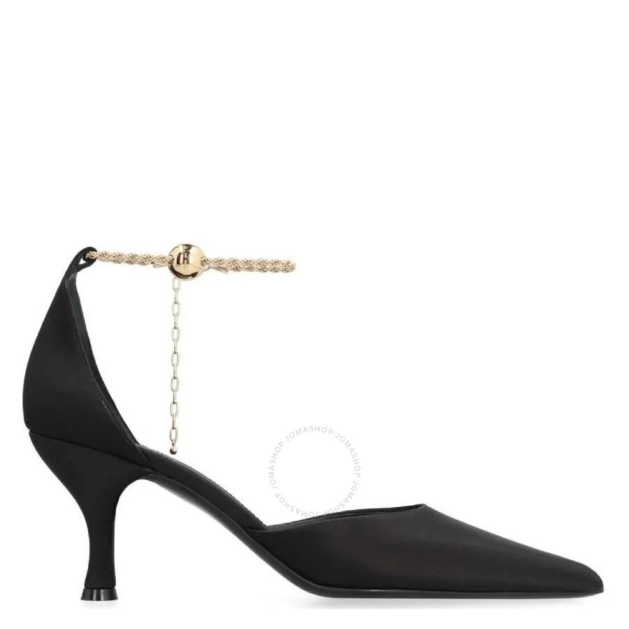 Salvatore Ferragamo Black Dana 70 Ankle Chain Pumps 1
