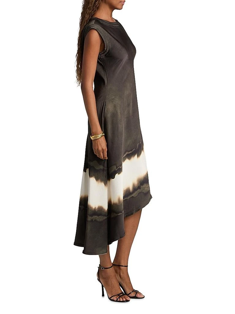 Jason Wu Burned Striped Asymmetric Midi-Dress 4