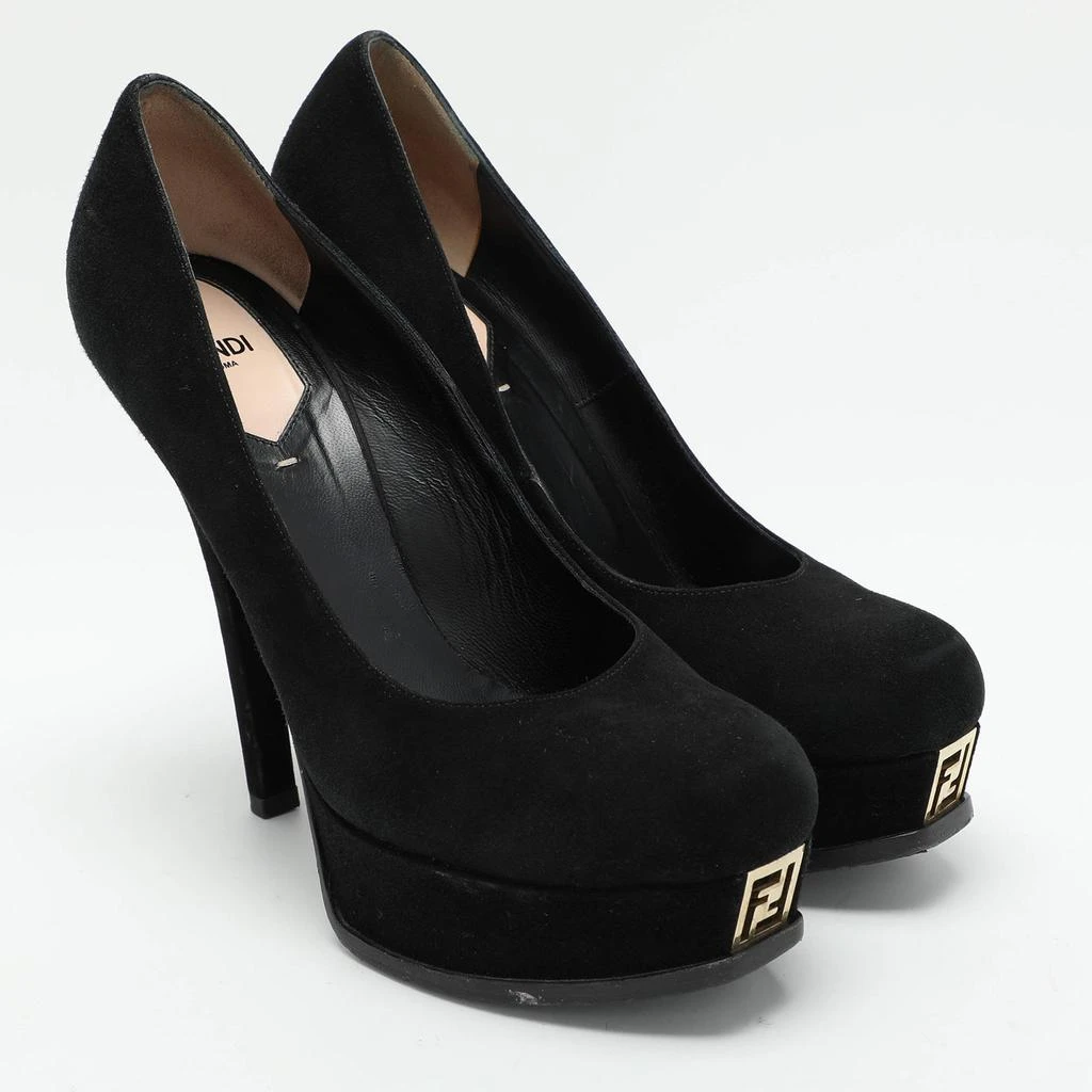 Fendi Fendi Black Suede Fendista Platform Pumps Size 39 4