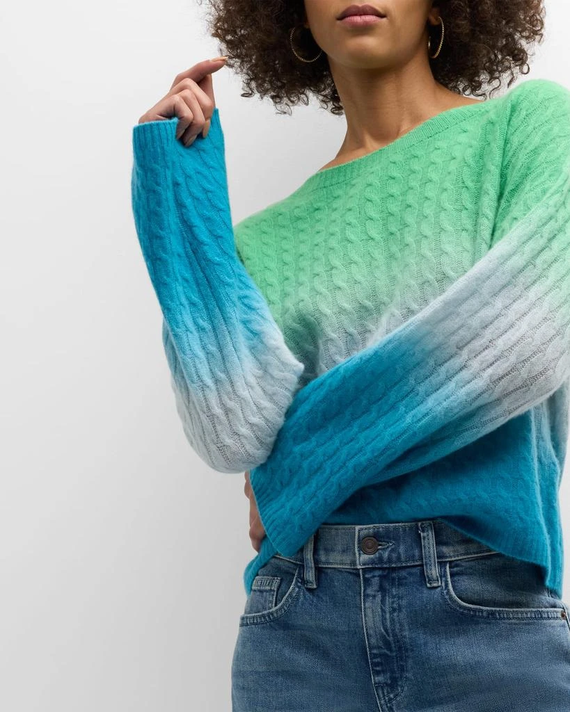 Naadam Cashmere Ombre Cable-Knit Sweater 7