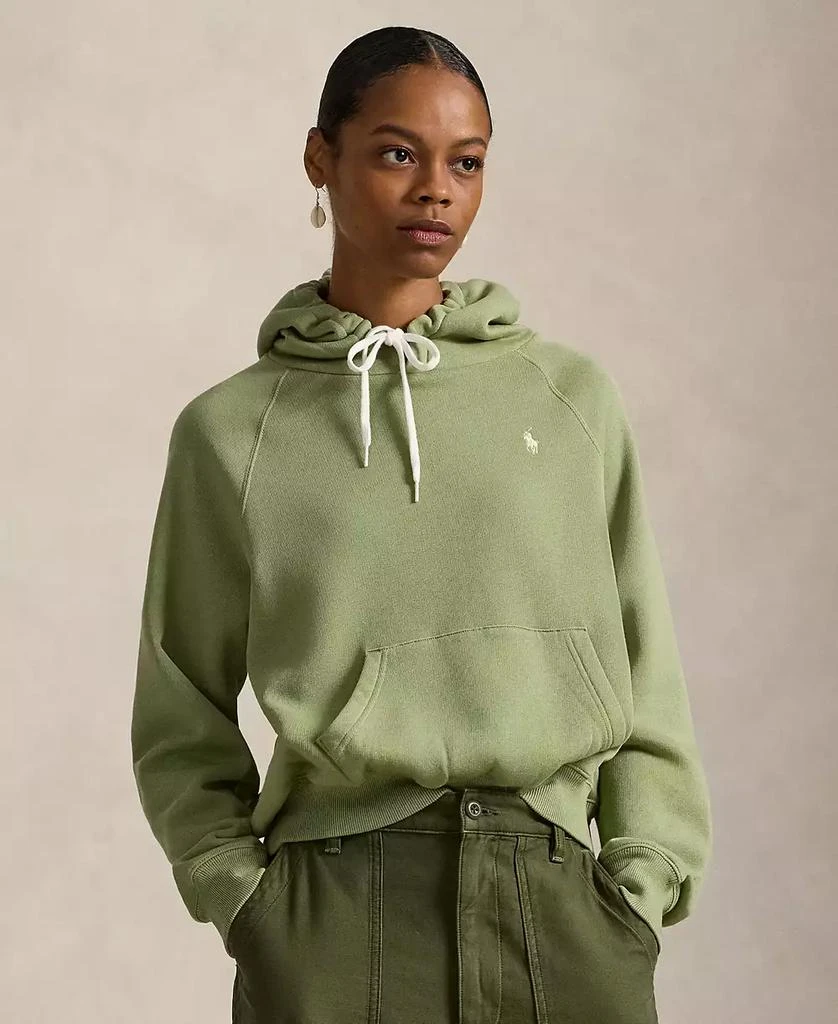Ralph Lauren Women's Shrunken Fit Fleece Hoodie Sweatshirt 5