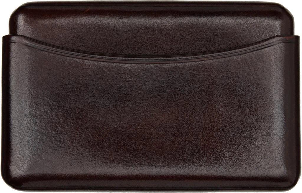 Lemaire Brown Molded Card Holder