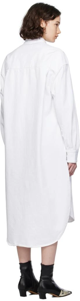 Khaite White Seffi Denim Midi Dress 3