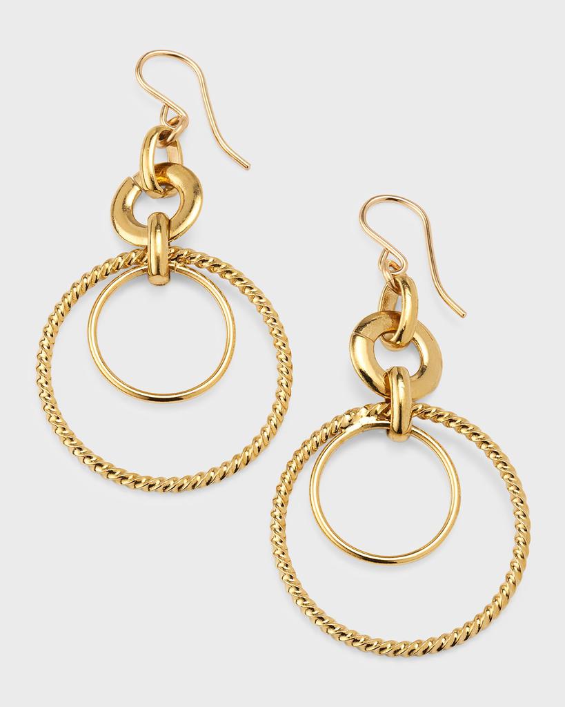 Devon Leigh Double Circle Drop Earrings