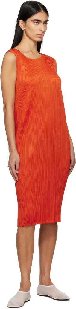Pleats Please Orange Monthly Colors July Midi Dress 4