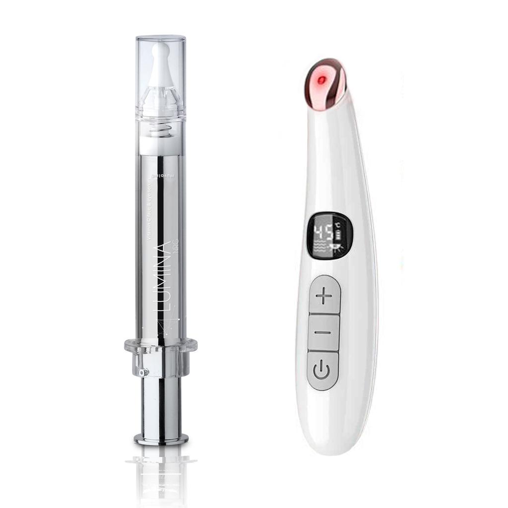 LUMINA NRG 3-in-1 Eye Massage Wand Plus Instant Lift Syringe