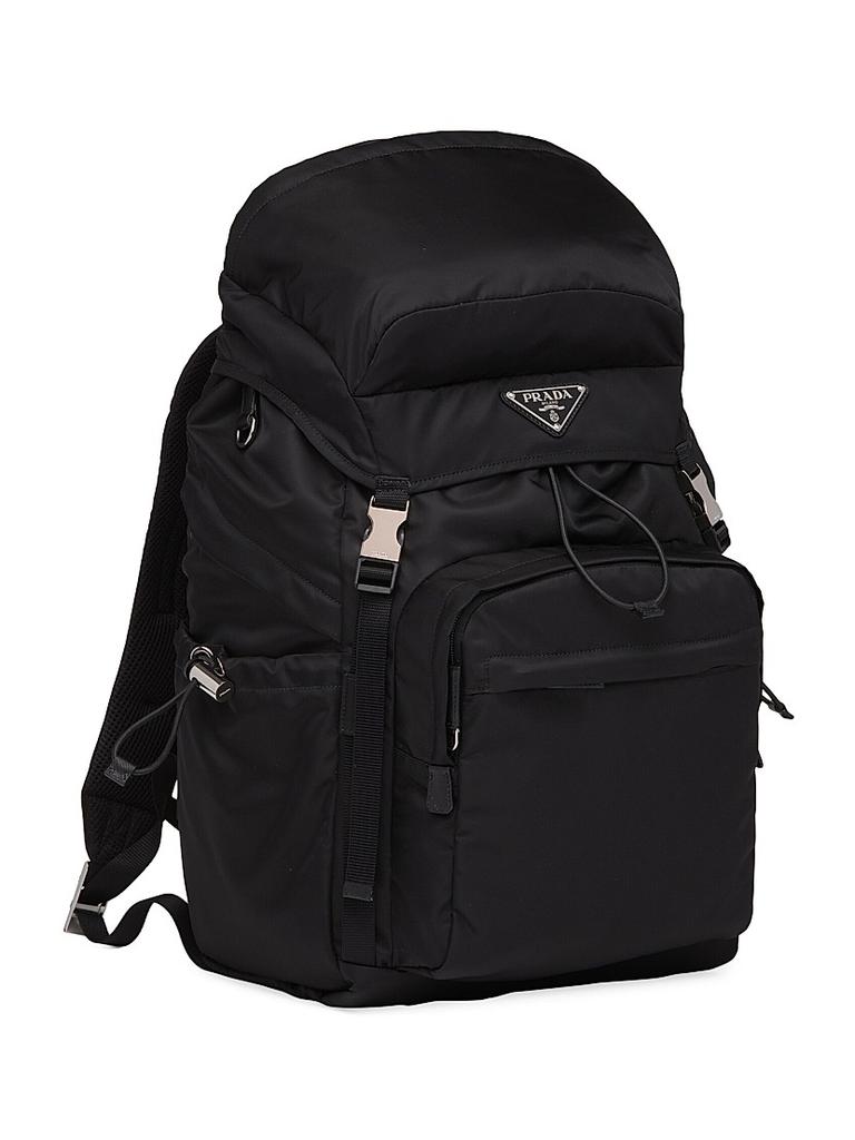 バックパック・リュック PRADA BLACK RE-NYLON AND SAFFIANO BACKPACK WITH POUCH Prada Re-Nylon and Saffiano Leather Backpack | Saks Fifth Avenue
