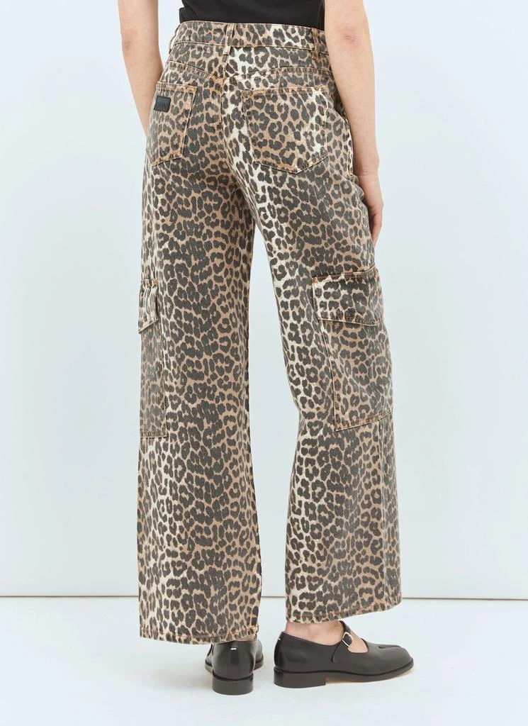 Ganni Angi Leopard Print Jeans 5