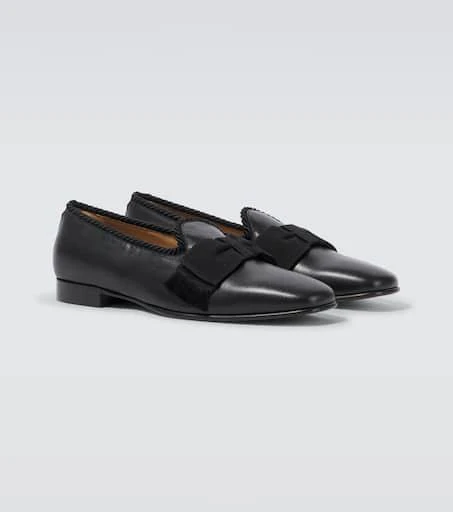 Valentino Bowow bow-detail leather loafers 5