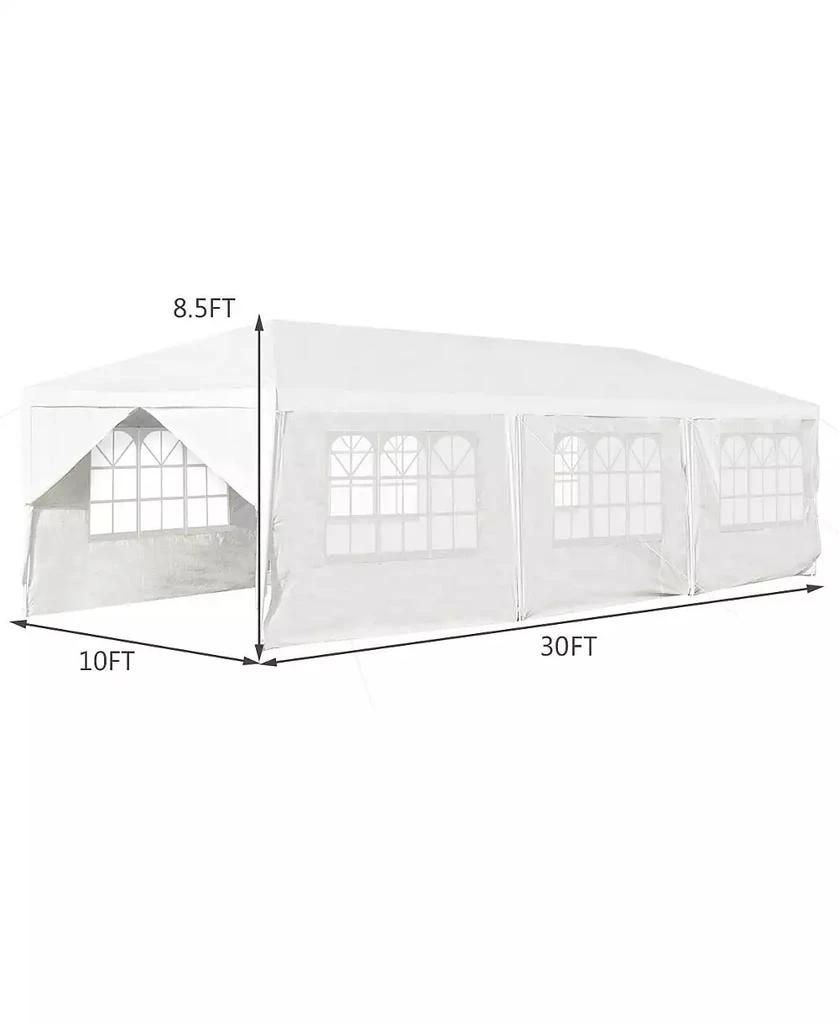 GIVIMO 10 x 30 Feet Outdoor Canopy Tent with 6 Removable Sidewalls and 2 Doorways 9