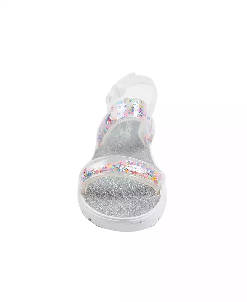 Bebe Toddler Girls Loose Glitter Straps Sandals 4