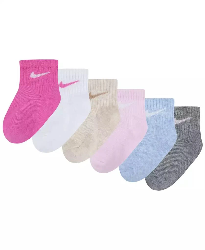 Nike Baby Boys or Baby Girls Assorted Ankle Socks, Pack of 6 1