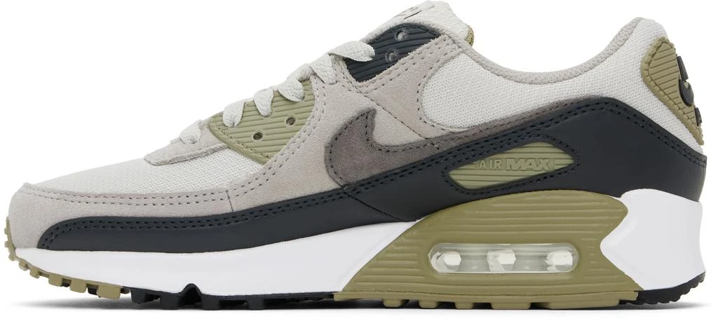 NIKE Gray & Khaki Air Max 90 Sneakers 3