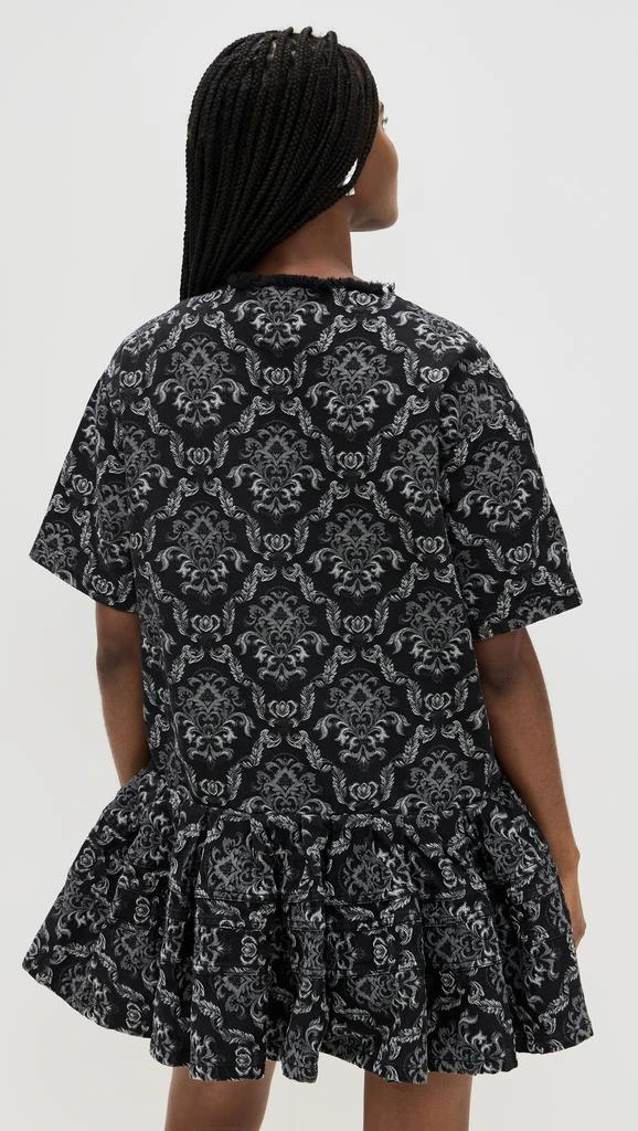 Marques Almeida Brocade Denim T-shirt Dress with Big Flounce 2