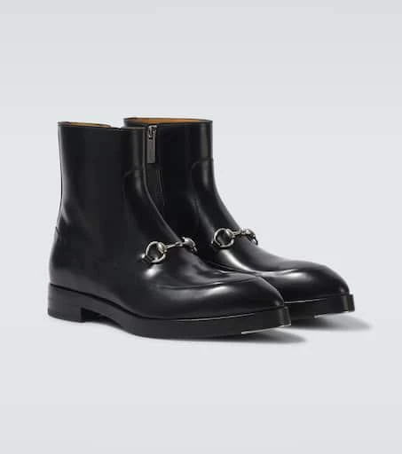 Gucci Horsebit leather ankle boots 5