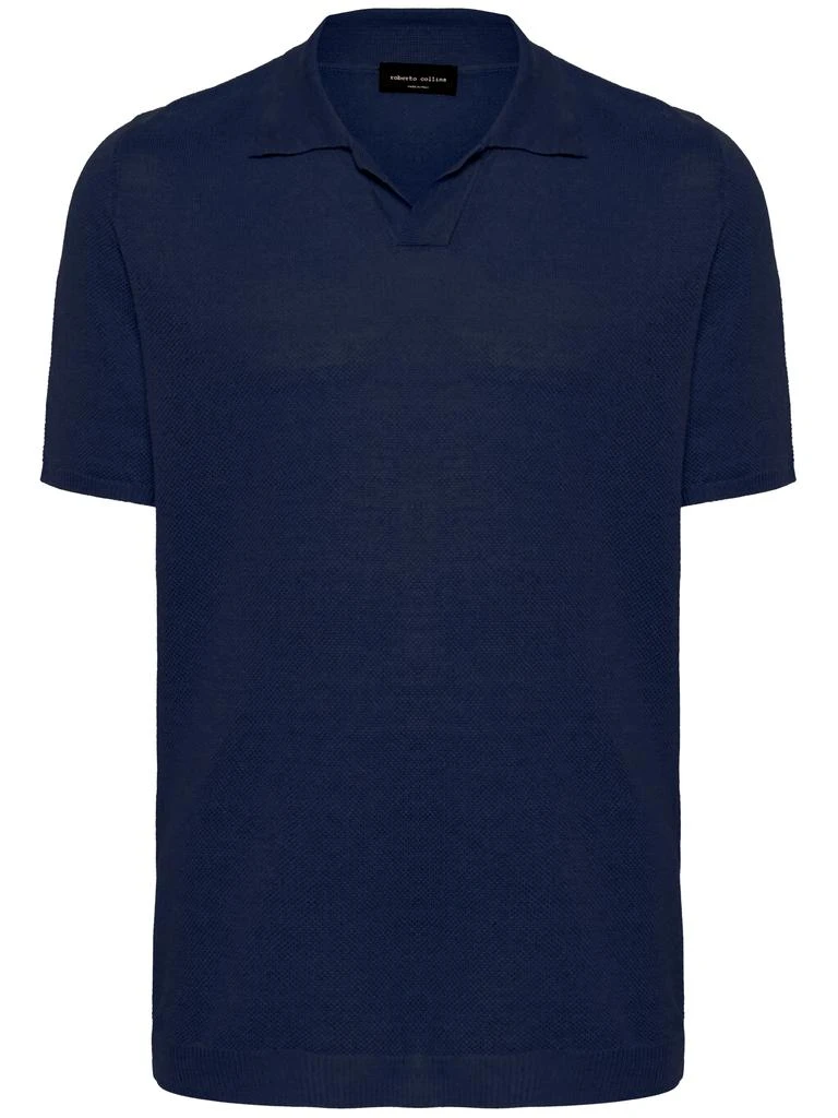 ROBERTO COLLINA Linen polo shirt 1