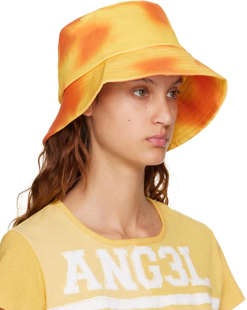 Danielle Guizio SSENSE Exclusive Yellow Mona Bucket Hat 2