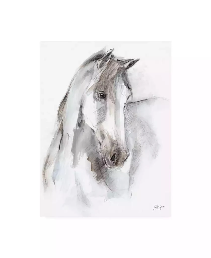 Trademark Global Ethan Harper Watercolor Equine Study I Canvas Art - 36.5" x 48"