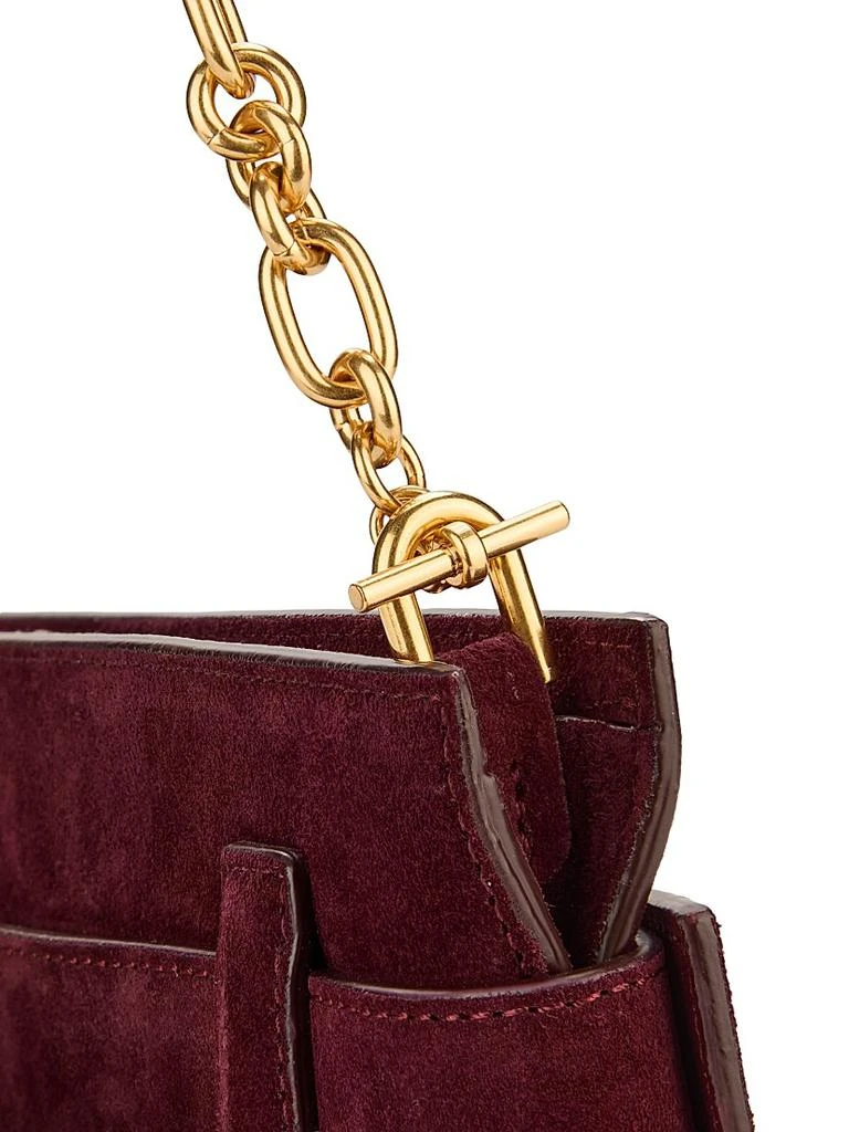 Balmain Mini Anthem Suede Clutch Bag 7