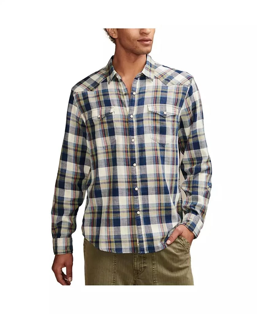 Lucky Brand Men's Plaid Western Shirt 1