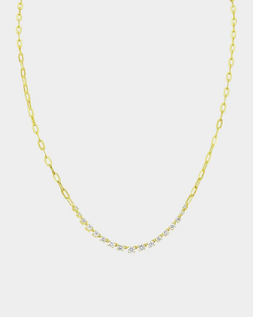 Meira T 14K Yellow Gold & Diamond Paper Clip Chain Necklace
