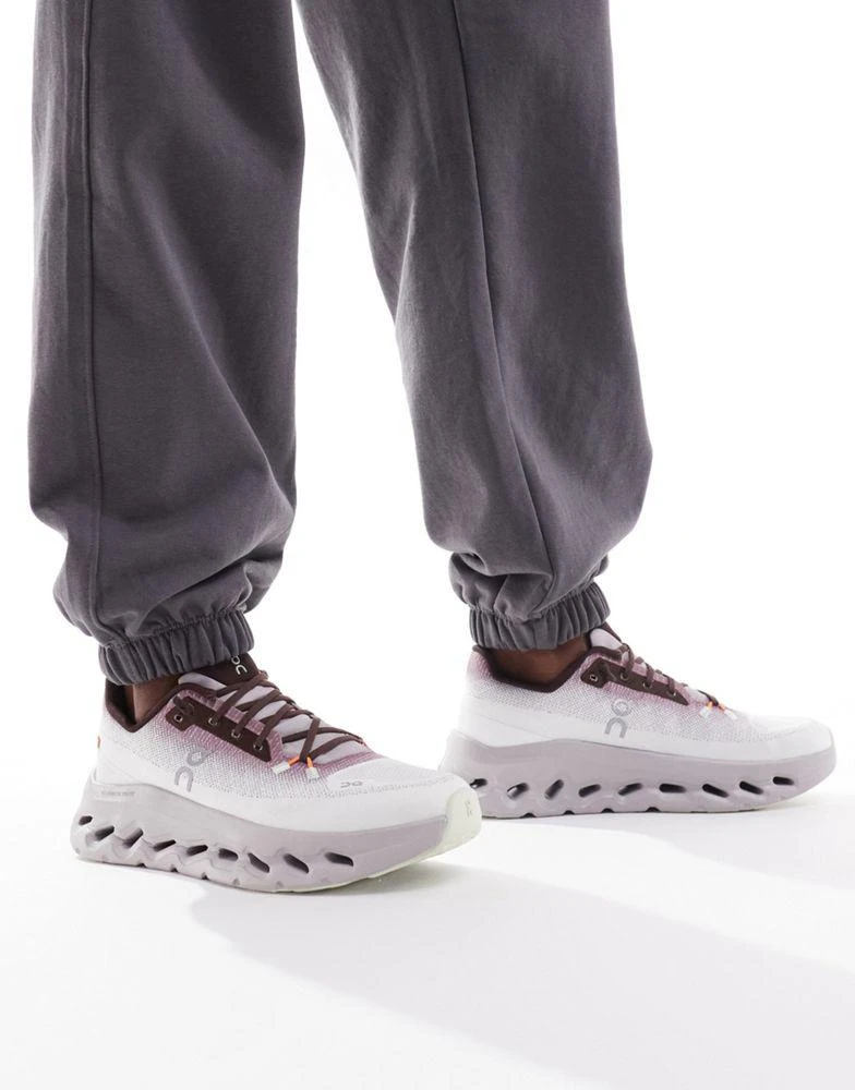 On ON Cloudtilt trainers in white and pink 4
