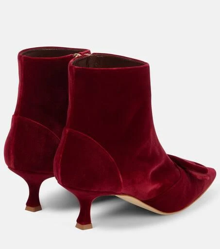 Manolo Blahnik Baylow velvet ankle boots 2