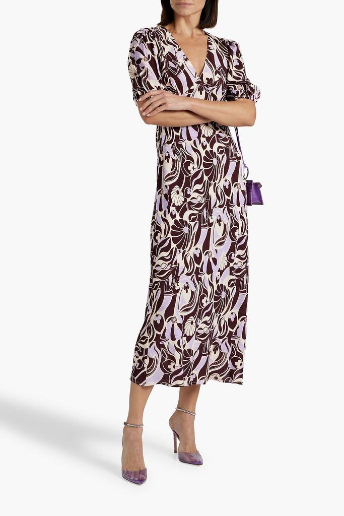 Rixo Poppy printed crepe midi dress