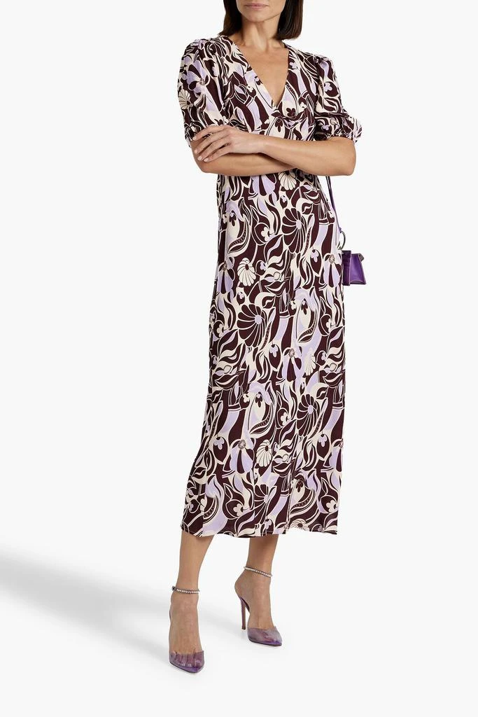 Rixo Poppy printed crepe midi dress 2