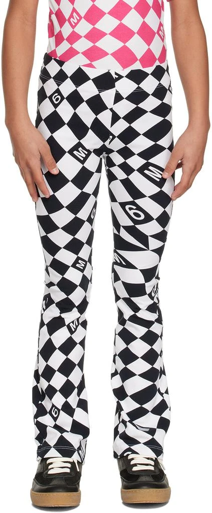 MM6 Kids Black 
White Check Lounge Pants