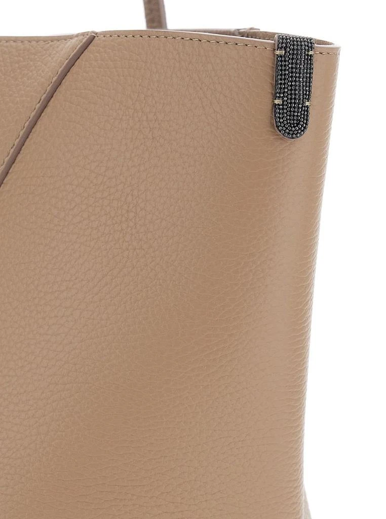 Brunello Cucinelli Brunello Cucinelli Logo Embossed Top Handle Bag 4