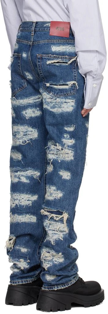 424 Blue Distressed Jeans 3